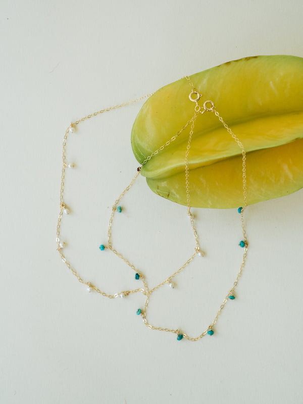 Indie gemstone 14kt gold fill Necklace